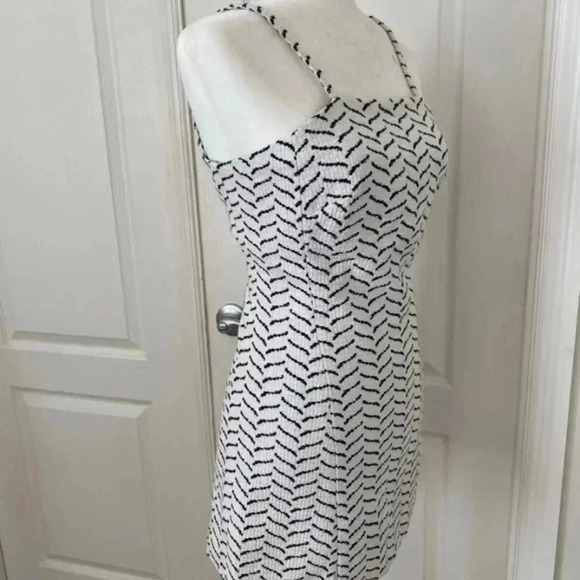 AYR Y2K Spaghetti Strap Tweed Dress Size 0 White Mini Cocktail - Picture 7 of 11